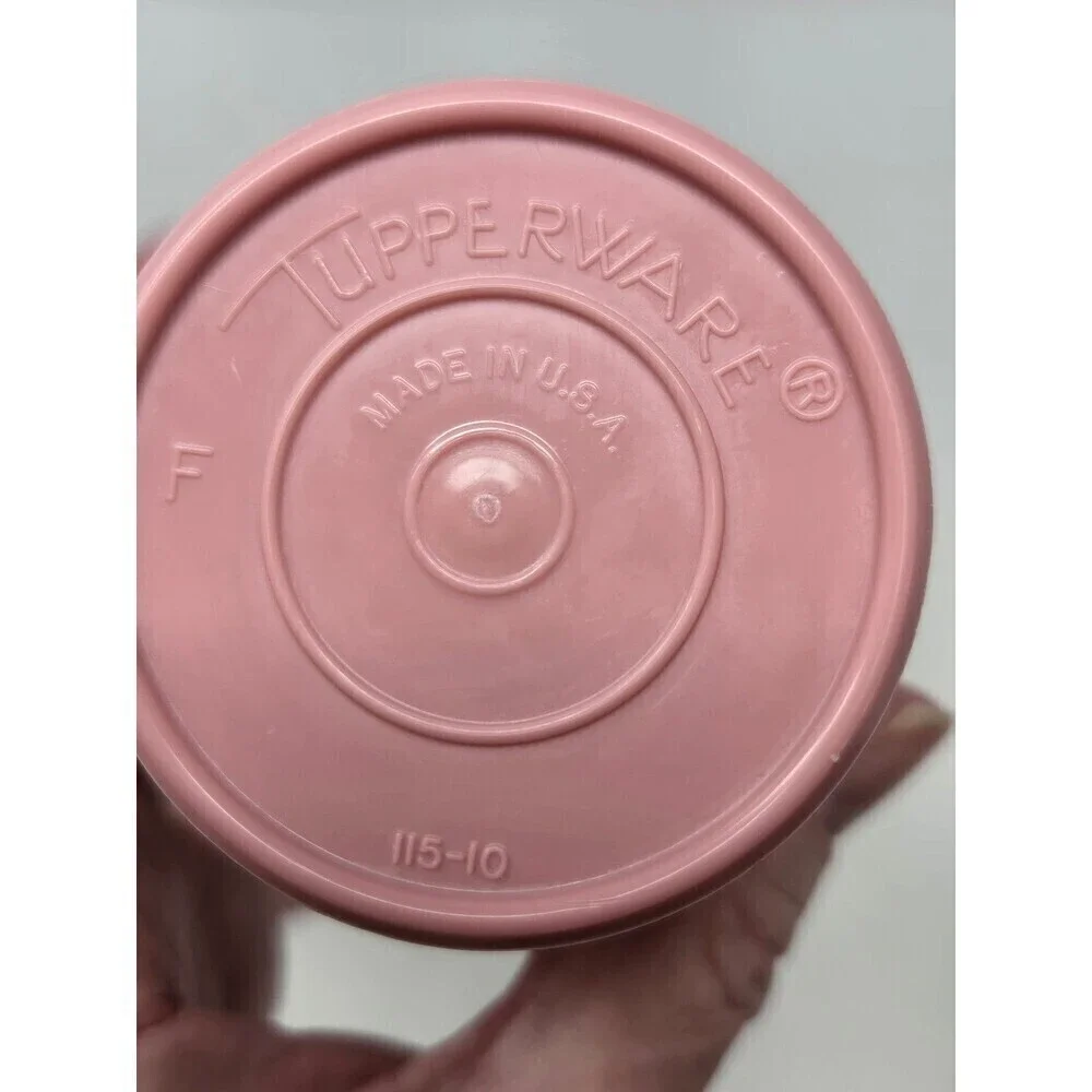 VINTAGE TUPPERWARE SET OF 4 TALL TUMBLERS DUSTY ROSE PINK 12 OZ DRINKWARE 1990S